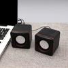 Altavoz Pequeño Cuadrado para Computadora 2.0 Mini Subwoofer USB con Cable para Portátil y Escritorio Altavoz para Oficina en Casa