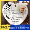 Explosiones transfronterizas de Amazon un colgante de cerámica con forma de corazón personalizado colgante decorativo de Navidad cerámica con forma de corazón de 3 pulgadas