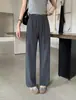 Pantalones de verano de alta calidad, marca premium, ligeros, de secado rápido, pierna ancha, corte recto, casuales