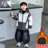 Chaqueta acolchada de algodón para niño, estilo color block, estilo coreano, moderna y elegante, prenda de abrigo engrosada para niños, calidad de exportación