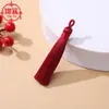 Borlas de nudo chino, borlas de seda, colgantes para bolsitas de té DIY, borlas cortas y gruesas, borlas anilladas puramente hechas a mano, venta al por mayor