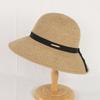 Sombrero de Verano para Mujer Estilo Coreano Combinable Sombrero para el Sol Protector Solar Plegable Sombrero de Paja Sombrero de Pescador para Viajar Sombrero de Playa para Mujer Junto al Mar