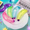 Bola Transparente com Glitter Cruzada de Maltose Banana para Alívio de Estresse, Brinquedo Divertido para Alívio de Estresse para Meninas, Brinquedo Divertido para Alívio de Estresse de Escritório
