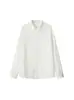 Camisa masculina tendência de cor sólida com mangas compridas, nova coleção de outono, corte solto, inspirada em Hong Kong, peça de outer wear da moda, estilosa e casual.
