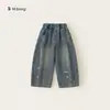 Pantalones Casuales para Niña You Bao Ropa de Otoño Pantalones Anchos Bordados para Niños Jeans de Moda para Viajes Niño Grande Pantalones Largos para Niños