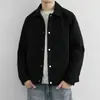 Otoño 2026 Nueva Chaqueta para Hombre Tallas Grandes Solapa Ropa de Trabajo Tacto de Alta Gama Forro Polar Engrosada Parte Superior