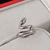 Anillo de Serpiente de Plata Tailandesa Retro al por Mayor Anillo de Cobra Abierto de Club Nocturno para Hombre y Mujer Anillo de Animal Estilo Punk Serpiente