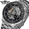 TWinner winner 8085 marca hueca automático mecánico para hombre banda de acero reloj de moda reloj mecánico