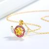 Colar Anime Asas de Anjo Sakura Variadas Feminino Prata Esterlina s925 Menina Sakura Estrela Secundária Japonês e Coreano Bastão Zircônia