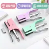Color macaron No. 10 grapadoras de metal portátiles que ahorran mano de obra, máquina de embalaje y encuadernación para llevar, grapadora de oficina de tamaño pequeño