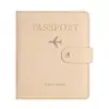 Bolsa para Pasaporte Anti-Magnética de Cuero PU Hecha a Medida Cuero Anti-Robo Cepillo Rfid Portapasaportes Bolsa para Documentos Cubierta de Pasaporte Multifuncional Personalización