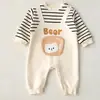 Moda de Inverno e Outono para Bebês e Crianças Pequenas, Roupas de Ursinho da Moda, Macacões Fofos, Roupas para Recém-Nascidos para 100 Dias, Roupas de Bebê e Roupas para Engatinhar