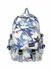Mochila moderna con graffiti para hombre, adecuada para estudiantes de secundaria, preparatoria y universidad; Mochila de viaje elegante de gran capacidad para mujer