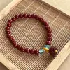 Pulsera de Cinabrio para Mujer Bajo Contenido Arena Dorada Púrpura Colgante de Flor de Loto Joyería Regalo de Cumpleaños para Mujer Venta al por Mayor para Mejor Amiga