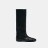 Estilo minimalista~Botas de moda de pierna ancha que estilizan y aumentan la altura interior para mujer, nuevo modelo 2026, botas largas elegantes de tubo alto con punta redonda, por debajo de la rodilla