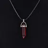 Venta caliente de AliExpress colgante de columna hexagonal de cristal de piedra natural collar de ágata venta caliente europea y americana joyería de comercio exterior al por mayor