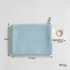 Cartera de monedas de gran capacidad Amazon hecha a mano DIY bolsa de lona 100% algodón color sólido cremallera engrosada bolsa de almacenamiento bolsa de mezclilla