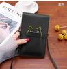 Bolsa para Celular para Feminino Tela de Toque Transparente Estudante Verão Simples Pode Segurar Celular Nova Versão Coreana Bolsa Transversal Vertical Bolsa para Celular