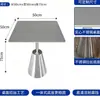 Mesa y Sillas de Comedor de Moda Estilo Industrial para Cafeterías y Salones de Té, Mesa de Acero Inoxidable con Sillas Plegables de Acrílico Transparente