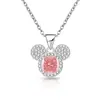Transmissão ao vivo TK joias europeias e americanas mais vendidas: pingente do Mickey com corte flor de gelo, banhado a ouro real e cravejado com diamantes de alto carbono para mulheres