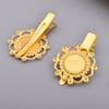 Calidad de retención de color clip para el pelo antiguo accesorios diy para hacer ropa china básica clip lateral accesorios para el pelo de metal dorado