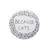 Comércio exterior mais vendido formato de gato redondo de desenho animado lata broche ins personalidade letras distintivo acessórios