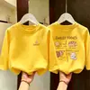 Camiseta de Algodão Manga Longa para Meninas de Meia-Idade e Grandes Outono 2026 Novo Estilo Solta Estudante Infantil Amiga da Pele Casual Camada Base Superior