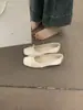Sapatos de vovó versáteis e confortáveis para o dia a dia, sem cadarço e com bico quadrado, sapatilhas de cetim estilo francês, brisa suave da noite, para mulheres