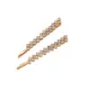 Grampo de Cabelo Europeu e Americano Transfronteiriço com Strass para Celebridades da Internet, Presilha da Moda para Franja, Pinça de Garra, Grampo de Cabelo, Acessório de Cabelo para Noiva, Presilha Lateral para Casamento