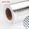 Pegatinas a Prueba de Aceite para Cocina, Pegatinas de Pared Autoadhesivas Resistentes a Altas Temperaturas, Tapetes Autoadhesivos Impermeables y Anti-Manchas para Gabinetes, Pegatinas de Papel de Aluminio Autoadhesivas para Mesa de Estufa