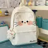 Nova Mochila de Gato de Desenho Animado Fofo de Grande Capacidade Mochila de Viagem para Meninas Mochila Escolar para Festa de Estudantes Tendência