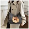 Bolso Cruzado de Galleta de Gato para Mujer Otoño 2024 Nueva Moda Estilo Universitario Bolso Tote Corea del Sur Mochila de Gran Capacidad