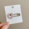 Grampo de Cabelo Feminino de Luxo com Strass Doce, Requintado e Fofo Bico de Pato Grampo Lateral para Mechas Acessórios de Cabelo Grampo Quebrado