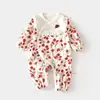 Macacão Borboleta para Recém-Nascido Macacão de Bebê Primavera e Outono Algodão Puro Roupa Estilo Monge para Recém-Nascido Roupa para Engatinhar Roupa Justa para Bebê