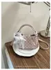Bolsa tote plissada versátil de bolinhas para nicho feminino, nova tendência de verão 2026, bolsa de ombro e transversal requintada para o dia a dia