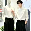 Venta al por mayor de fábrica Otoño Invierno Camiseta de manga larga estilo coreano para hombre Top cálido de cuello medio alto De Rong Color sólido Capa base Camiseta interior