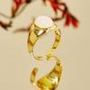 Anel Oval de Pedra Ágata em Estilo Francês com Diamante de Imitação, Formato de Ovo, Anel da Moda de Alto Nível, Novo Joia de Mão Transfronteiriça do Ebay