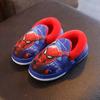 Zapatos de Algodón para Niños Spiderman Invierno Dibujos Animados Zapatos para Niños Zapatos de Casa Bebé Interior Antideslizantes Felpa Talón de Bolsa Cálida Zapatos de Algodón