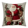 Nova Capa de Almofada Tridimensional de Pelúcia Desenho Animado Boneco de Neve Papai Noel Rena Decoração de Natal Almofada de Sofá