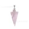 Venta al por mayor de fabricantes Piedra Natural Cristal Ágata Piedra Natural Flecha Joyería DIY Pendientes Collar Accesorios