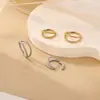 Anillo de Nariz para Piercing Retorcido de Acero Inoxidable Aro Cerrado Continuo Anillo de Nariz Espiral Pendiente Anillo Multifuncional Directo del Fabricante