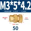 Latón Tierra Ocho Inyección de Fusión Caliente Embutido Estampado Moleteado Doble Paso Inserción Tornillo Tapa Tuerca Manguito Roscado de Cobre M2M4M5
