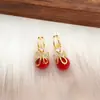 Pendientes de Colores Verde Pavo Real Multicolor Negro Más Vendidos en FactoryTiktok, Encantadores Pendientes de Perla de Concha Morada para Mujer, Accesorios de Oreja de Perla Blanca de Imitación