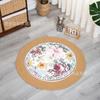 Alfombra Redonda Tejida con Cuerda de Algodón Estilo Nórdico para Piso Habitación Infantil Dormitorio Alfombra de Algodón y Lino para Gatear Sala de Estar Sofá Mesa de Centro Alfombra de Piso