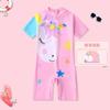 Traje de Baño Nuevo para Niñas 2025 Dibujos Animados Manga Corta Traje de Baño para Niños 3 años 6 años Traje de Baño para Hombre Traje Gorro de Natación