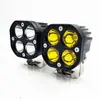 Foco LED para coche superbrillante Cuadrado de trébol luz amarilla luz blanca Vehículo todoterreno modificación superior luz fuerte Pavimentación luz de red central