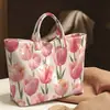 Plataforma independente Temu transfronteiriça nova bolsa de mão à prova d'água PVC+lona para o dia a dia portátil bolsa de ombro bolsa tote