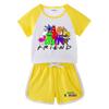 Traje de verano 2023 para niños y niñas, pantalones cortos de bebé, camiseta de manga corta, pantalones cortos, traje deportivo informal de dos piezas para niños