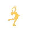 DIY pingente de ginasta aço inoxidável bailarina de ginástica colar chaveiro fabricação de joias presente