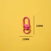 Hebilla de Puerta Giratoria en Forma de U de Color Dopamina Accesorios para Bolsos de Muñeca DIY Llavero Práctico Clip para Perro